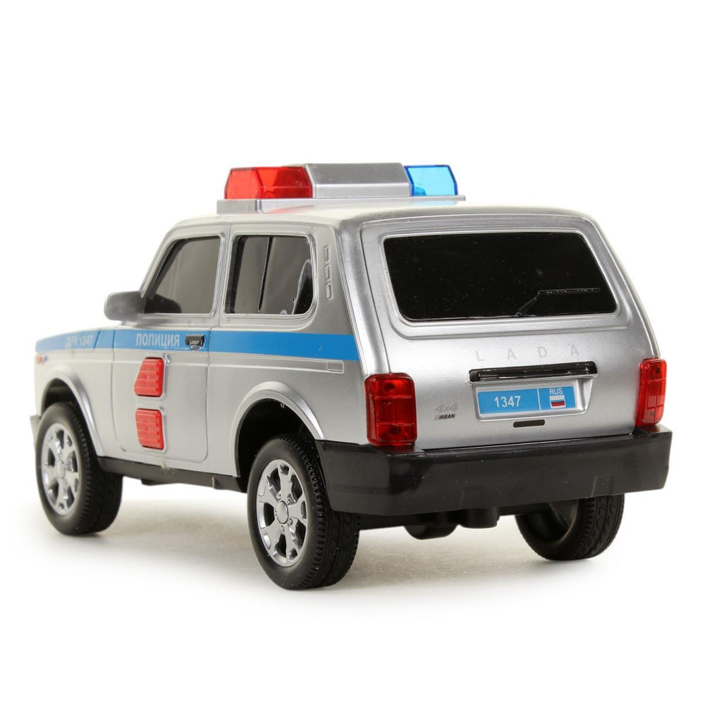 Модель ин. пласт. "Lada 4x4 Urban.Полиция" 19,5см, свет-звук, 2 кноп, коробка URBANBLACK-20PLPOL-SR (Те