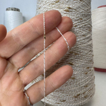 LUCKY STAR - Ri.Go; 75% вискоза, 25% люрекс; 800м/100гр; col. 0643, цвет: золотой люрекс на белой нити; S505