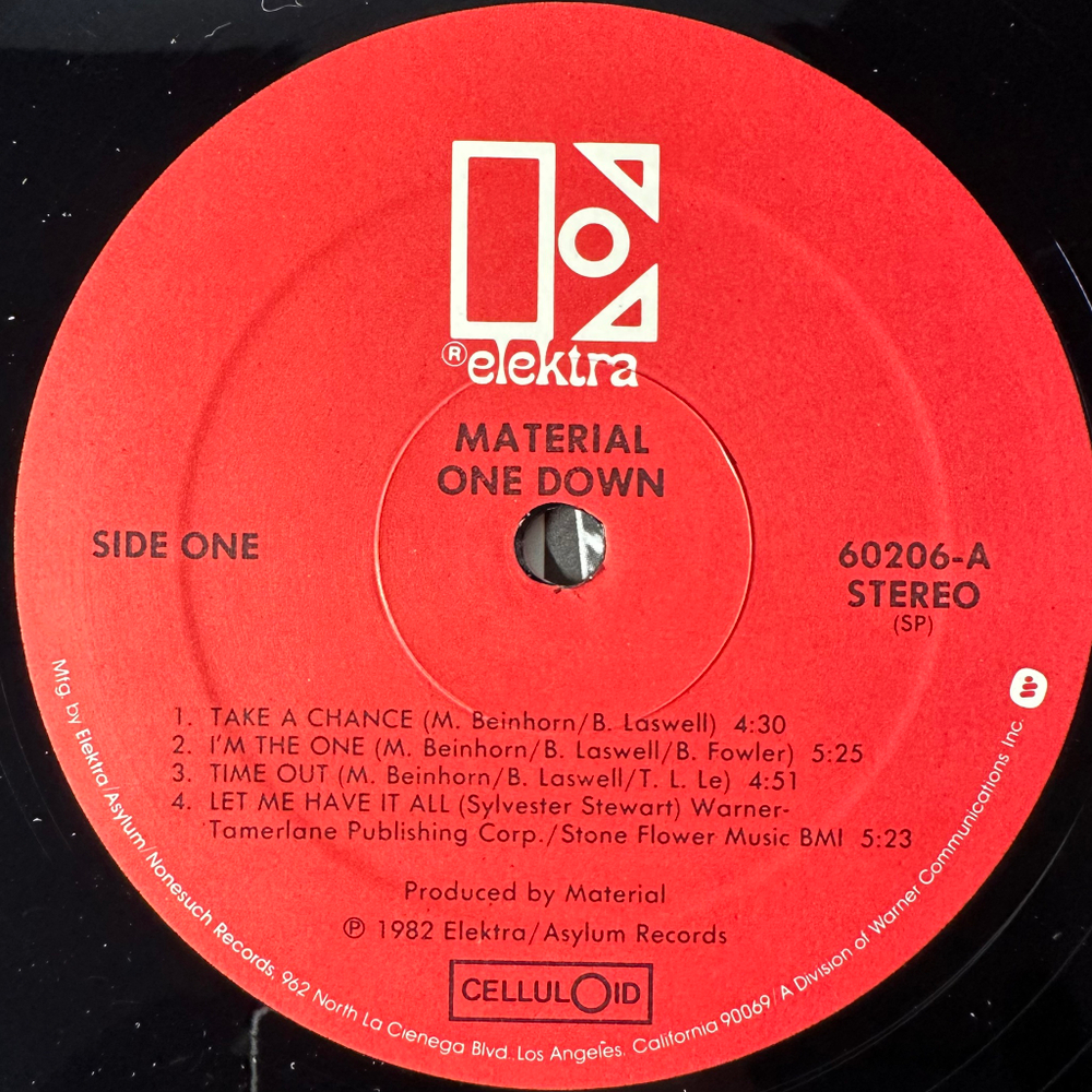 Material ‎– One Down (США 1982г.)