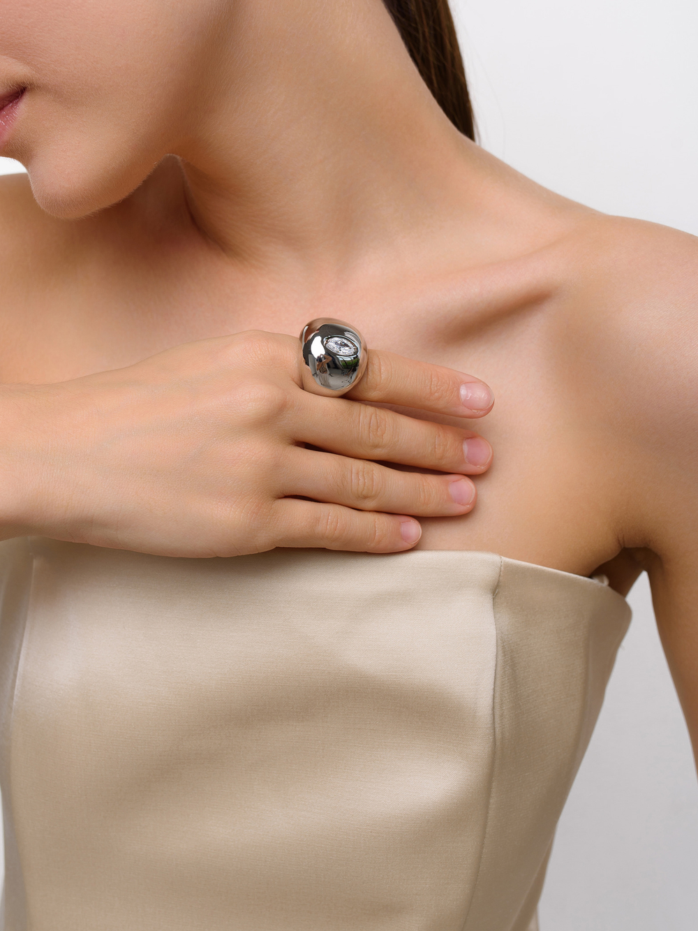 Кольцо "Crystal ring" Silver