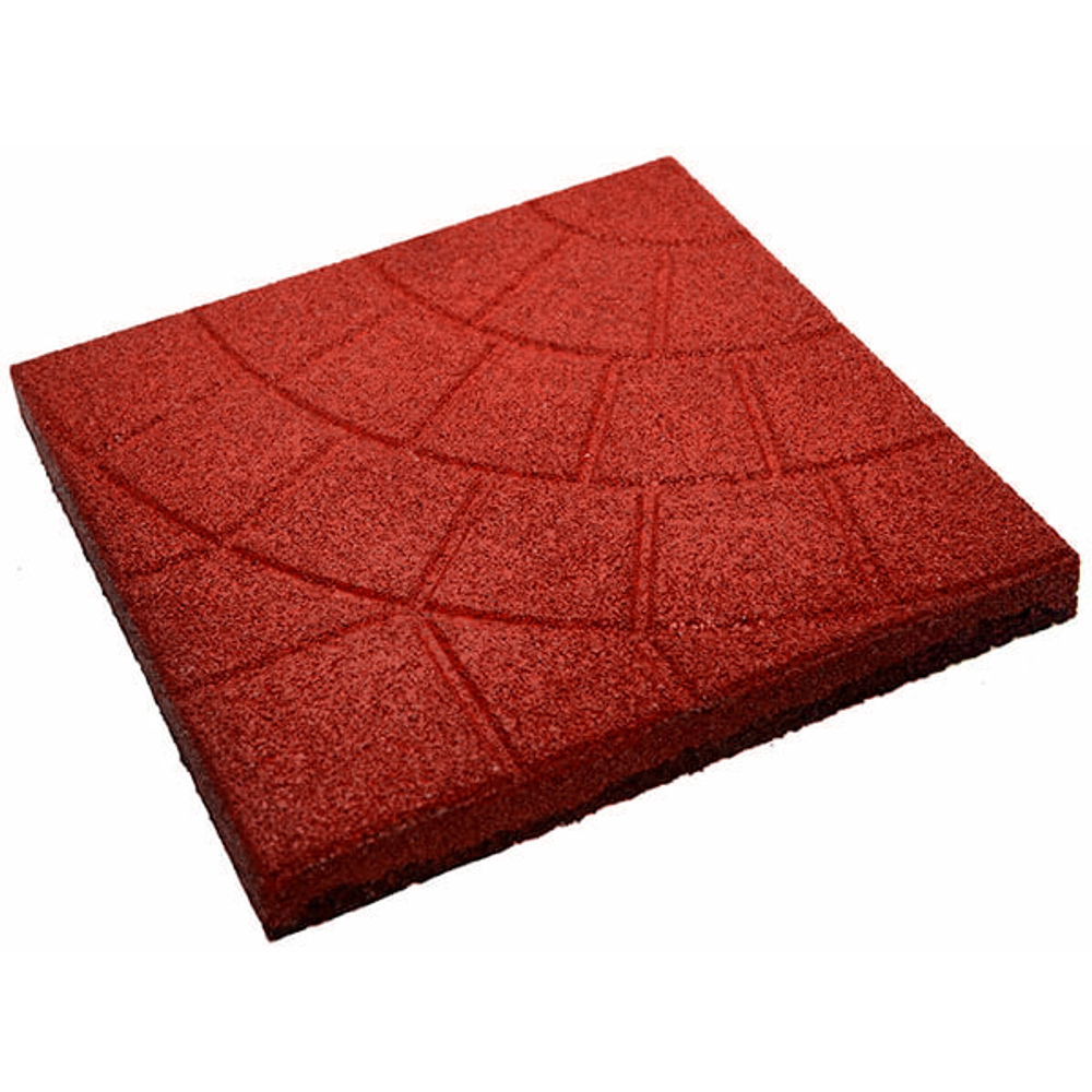 Резиновая плитка «Паутинка» 350х350х30 мм Красная