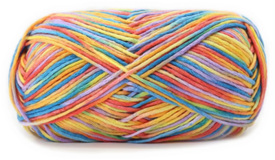 Пряжа для вязания Вискоза 70% Хлопок 30% Меланжевая Разноцветная