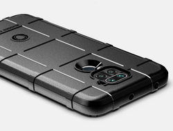 Ударопрочный защитный чехол черного цвета на Xiaomi Redmi Note 9 4G Глобал, серия Armor от Caseport