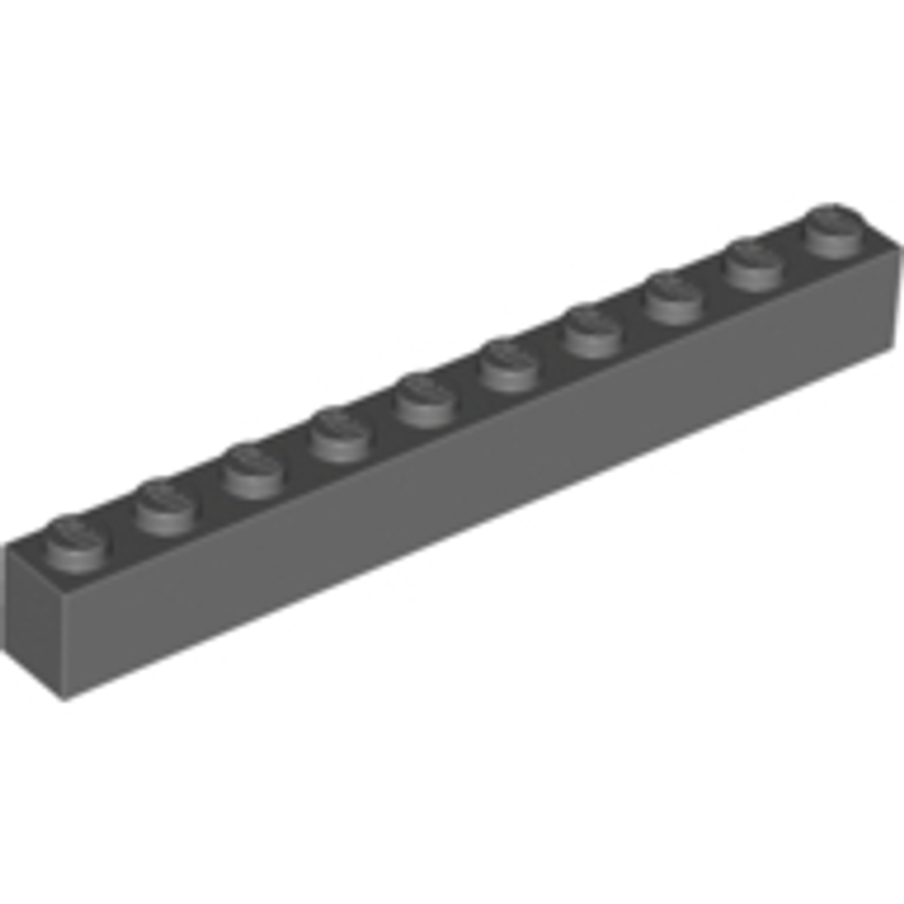 Lego Кирпич 1x10 (темно-серый) 6111 / 4211107