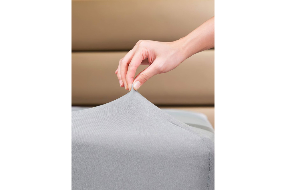 Простынь GoodNight Трикотаж 160х200х20 Серый на резинке