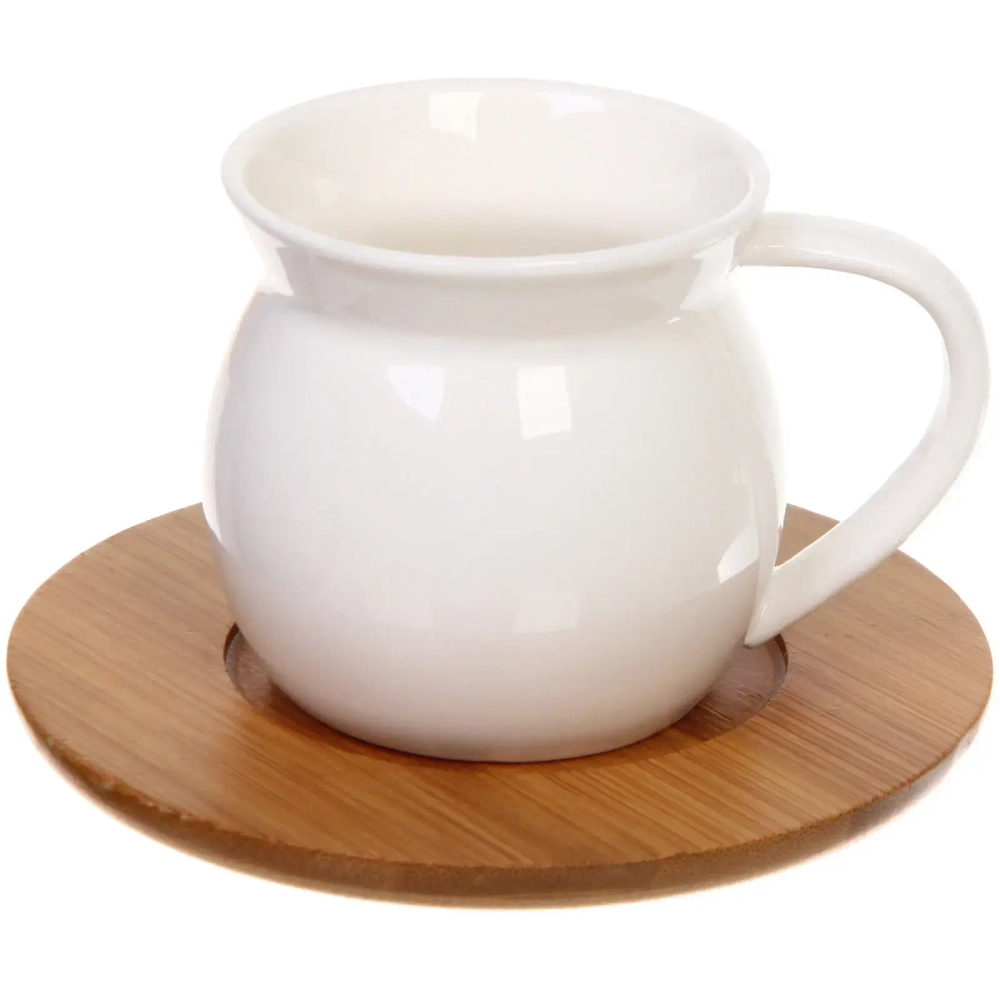 Кофейный набор 12 предметов «White magic» (6 кружек 100мл+6 блюдец), бочонок