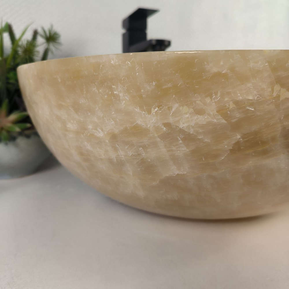 Раковина из оникса Bowl Yellow BO-64724 45*45*17 0200