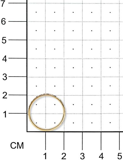Фото кольца из бронзы спаси и сохрани, вид на размерной сетке.