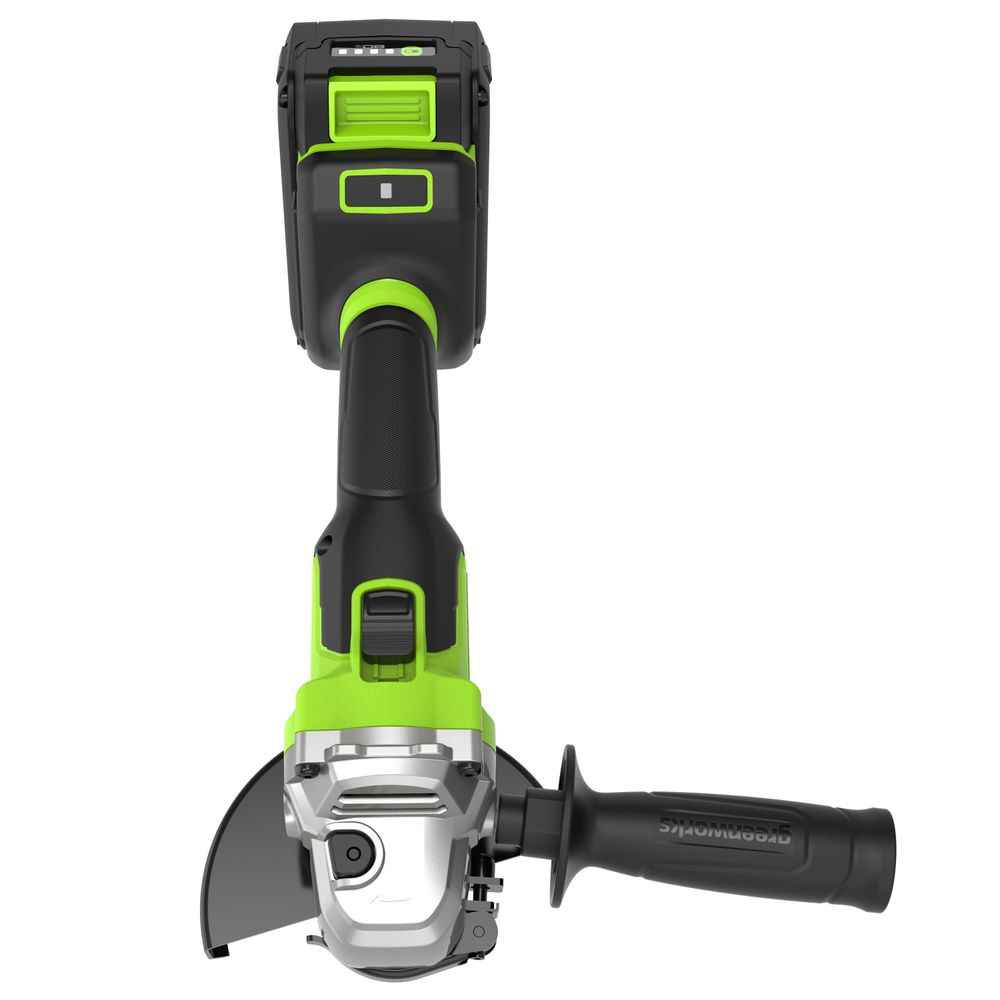 Угловая шлифовальная машина акк. Greenworks AG590, 24V, б/щет, 125 мм, 8500 об/мин, Anti-Kickback,1х8Ач,ЗУ,кор (3201007CUH)