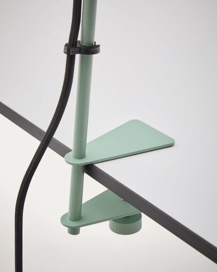 Настольная лампа Jula с зажимом из зеленого металла