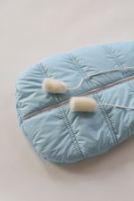 Конверт зимний для новорожденного - Норка (голубой)