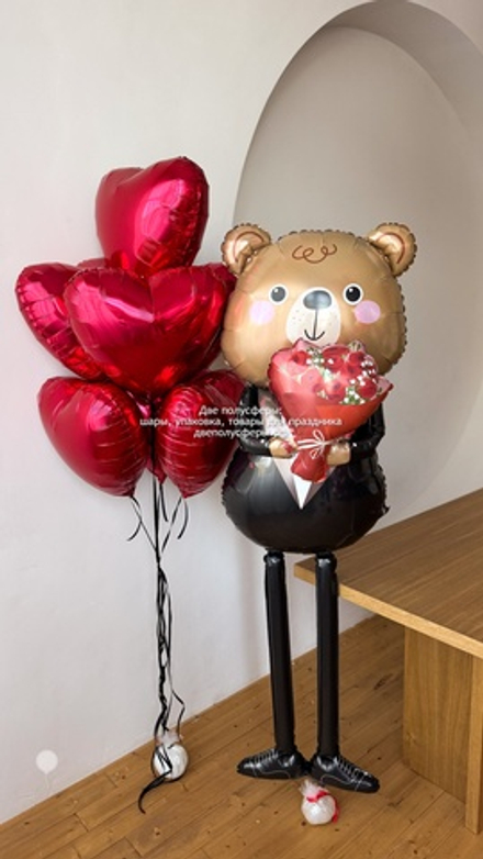 Набор Мишка с букетом