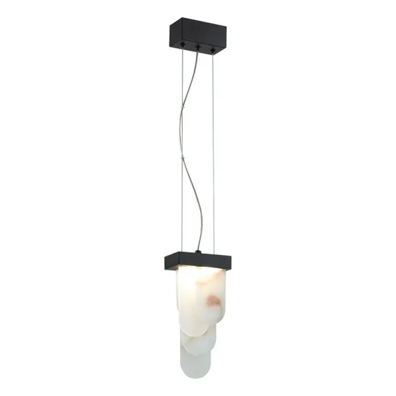 5438/12L HIGHTECH ODL_EX25 081 черный/металл/ смола под алебастр /акрил Подвес LED 12W 3000K 1489Лм FOROS