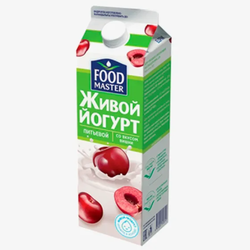 Йогурт Food Master питьевой Вишня 900 гр