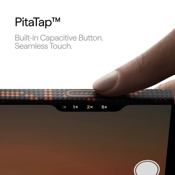 Чехол Pitaka Edge Case для iPhone 17 Pro, Чёрно-оранжевый монограм | Monogram Black/Orange