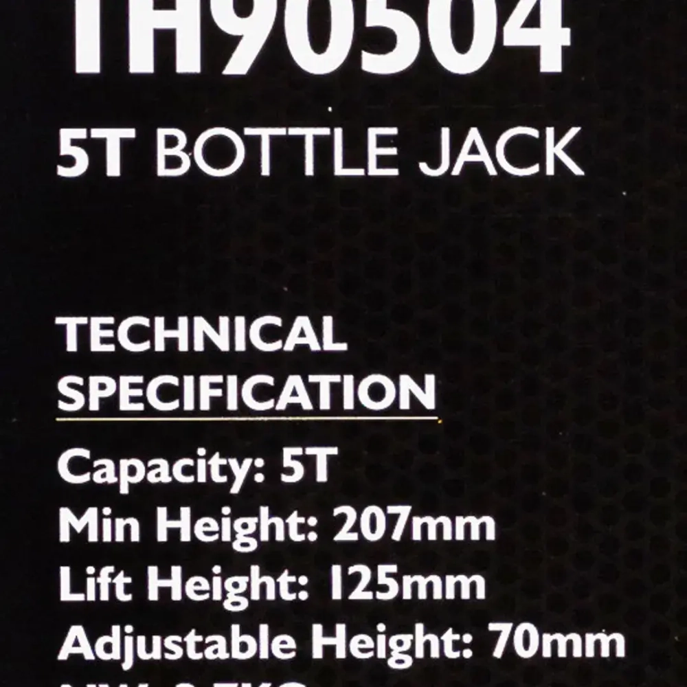 Домкрат бутылочный 5т с клапаном JCB JCB-TH90504