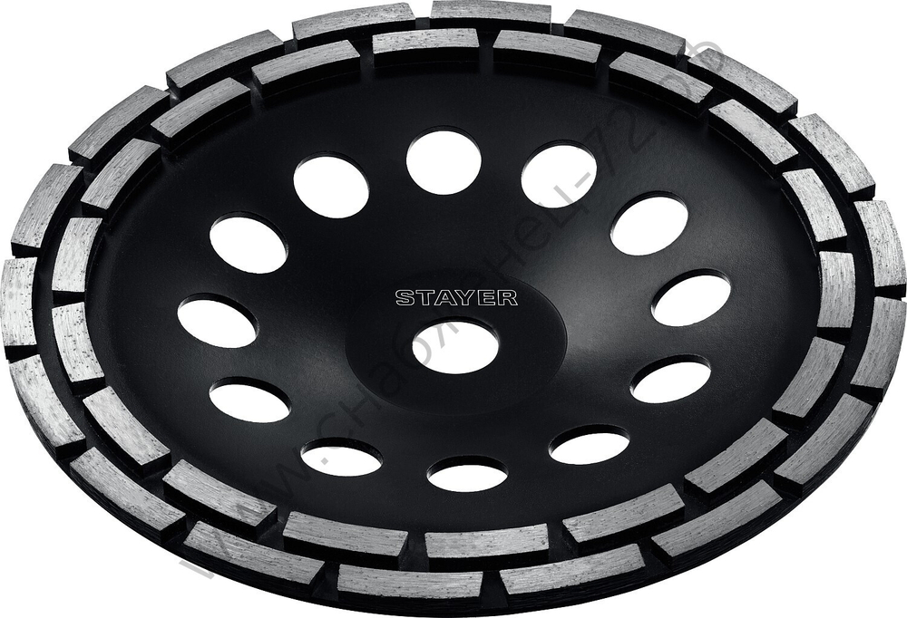 STAYER Double d 180 мм, Двухрядная алмазная шлифовальная чашка (33381-180)