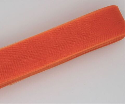 Лента регилин, сетка, ш. 5 см, оранжевый