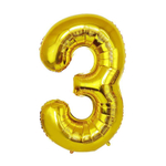 Воздушный шар фольгированный 102 см. «Цифра» надут гелием.