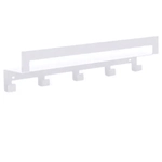 Полка настенная Line 50см с 5-ю крючками (белый)