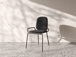 Стул Ror, Double Frame, велюр, черный /черный