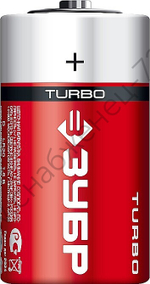 ЗУБР D 2шт Щелочная батарейка Turbo (59217-2C)