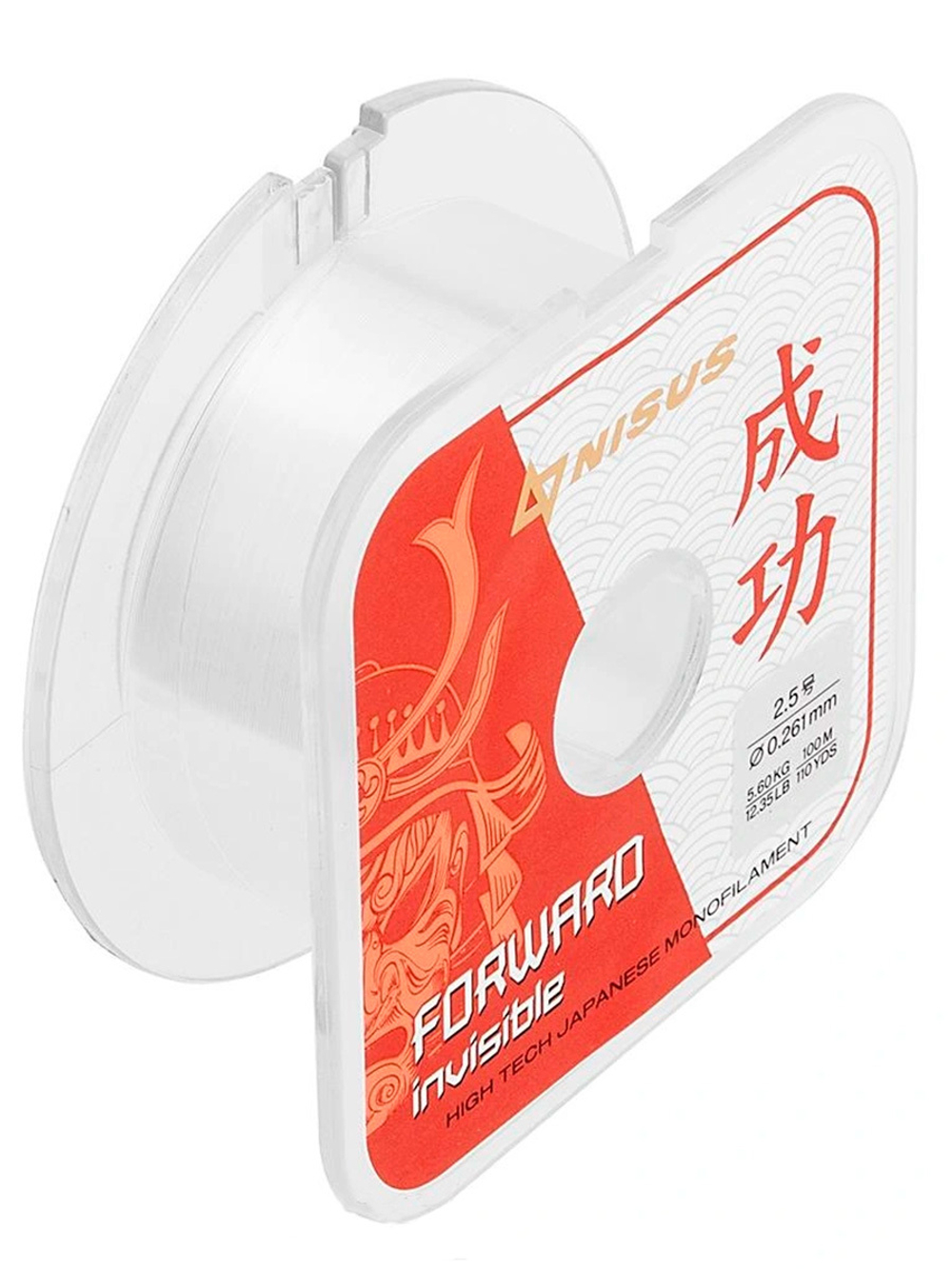 Леска для рыбалки Nisus FORWARD Invisible Nylon 0,496mm/100m (N-FI-0496-100)