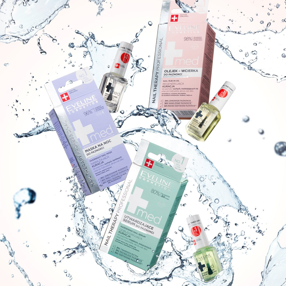 Eveline Cosmetics Nail Therapy Med+ - ночная маска для поврежденных ногтей /   12  ml  / GTIN 2600006044978