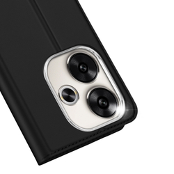 Чехол книжка из PU кожи черного цвета от Dux Ducis для смартфона Xiaomi Redmi Turbo 3 и Poco F6, серия Skin Pro Series Case