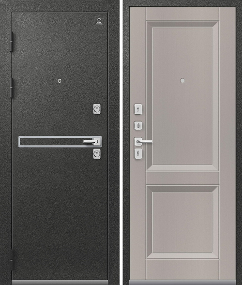 Входная дверь Центурион LUX-3 Графит муар - Кашемир грей (2025)