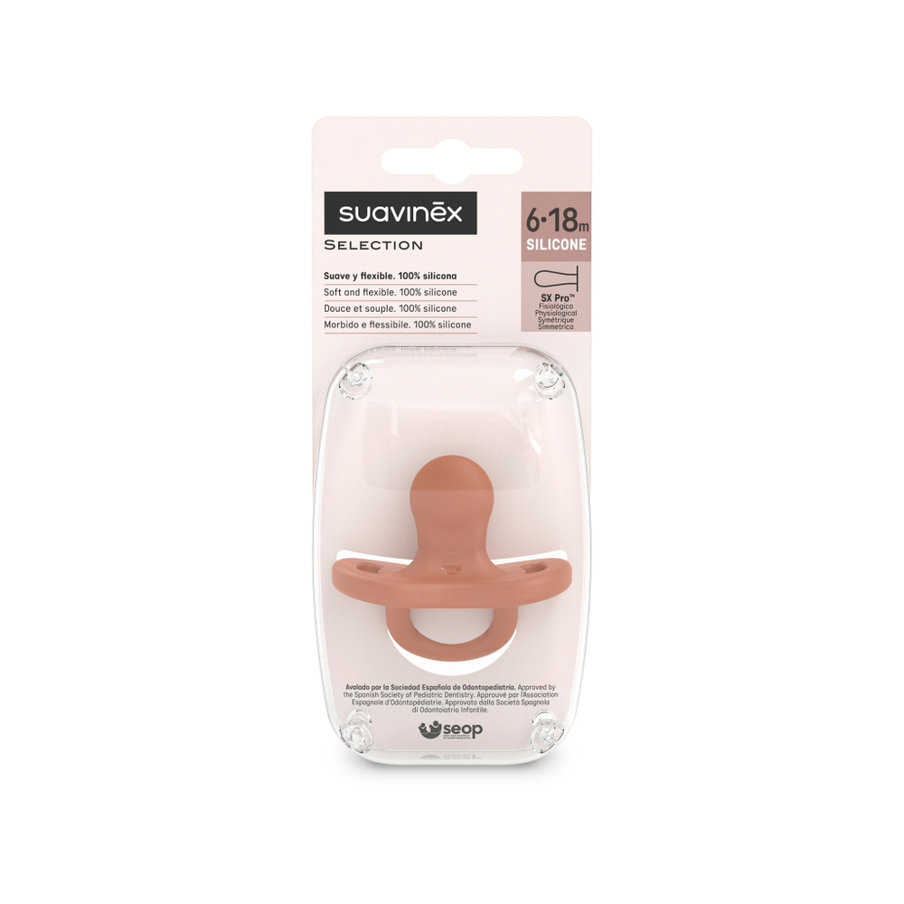 Пустышка силиконовая SUAVINEX COLOUR ESSENCE 6-18 мес