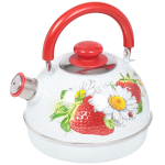 Чайник сталь, эмал, 3.5 л, свист, подв ручк, Рубин, бел,сл кость, TMM04/35/03/05/08/24 04/02/29