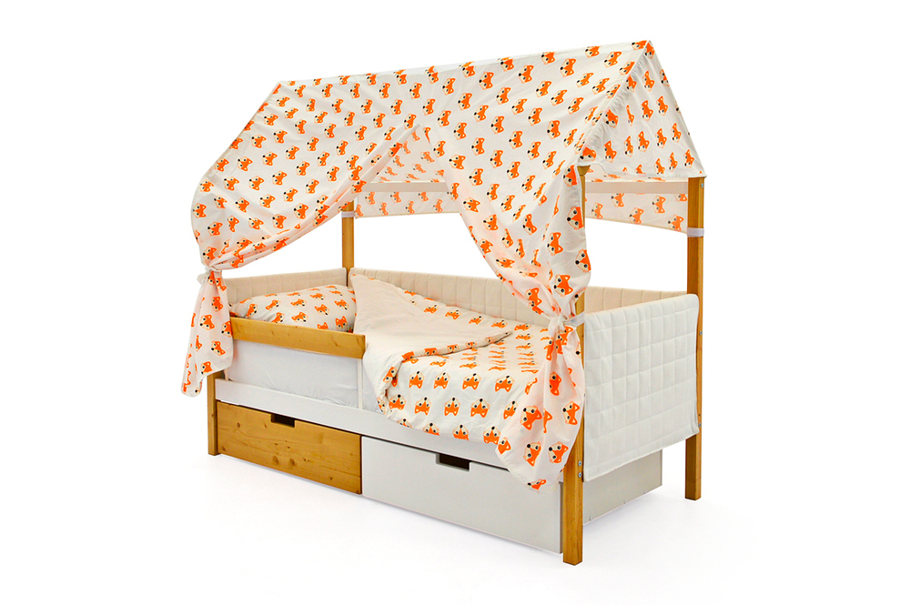 Детская кровать-домик мягкий Бельмарко Svogen дерево-белый