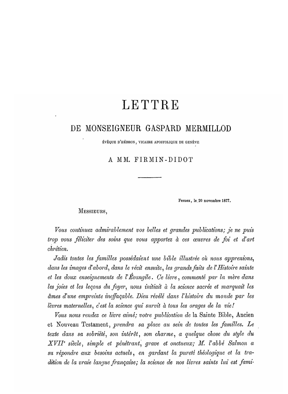 La Sainte Bible | Abbé François René Salmon