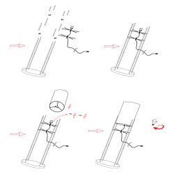 Торшер светильник Rivoli Bianca D7041-502 1 * Е27 60 Вт классика