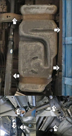 Усиленная защита топливного бака (2 мм, сталь) для Dongfeng DF6 2022- Motodor.78604