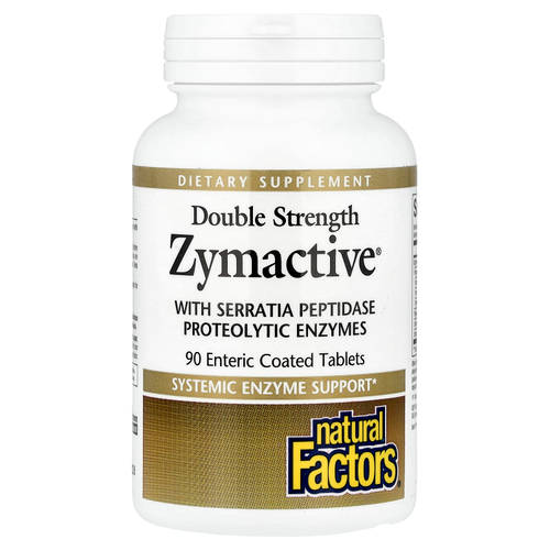 Natural Factors, Zymactive®, 90 таблеток, покрытых кишечнорастворимой оболочкой