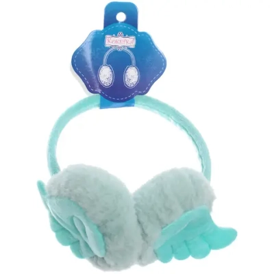 Наушники меховые складные «Salon Teplo», ангел, цвет небесная вуаль, ( подвес Ultramarine)