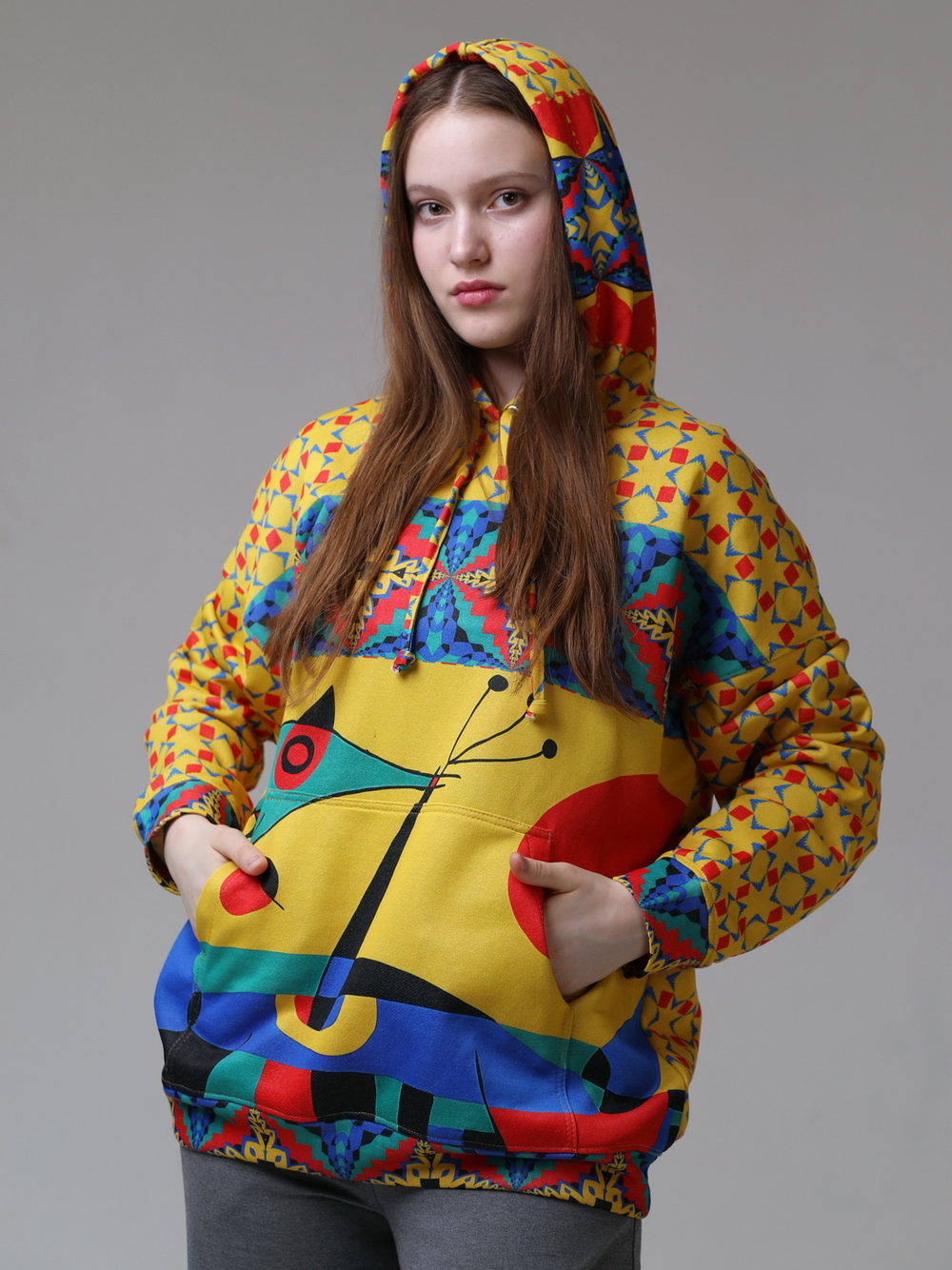 модное худи толстовка 2024  с абстрактным принтом Миро