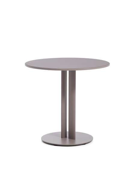 Уличный стол Sedalis Ø80 см, серо-коричневый