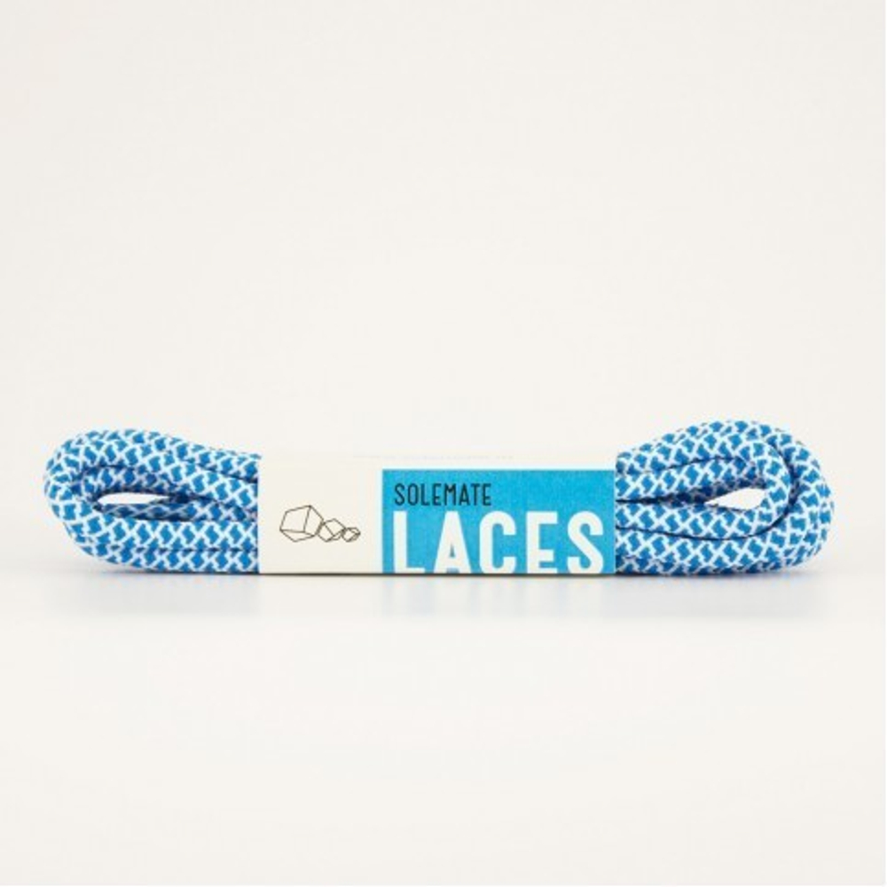 Шнурки Solemate Laces Бело-Голубого Цвета