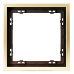 Рамка металлическая на 1 пост, S70 Metal (латунь)