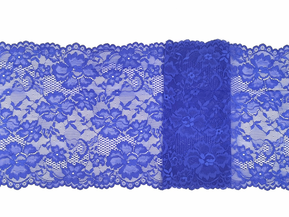 Эластичное кружево, ОПТ, 23 см, синий, (Арт: EK-2153), м