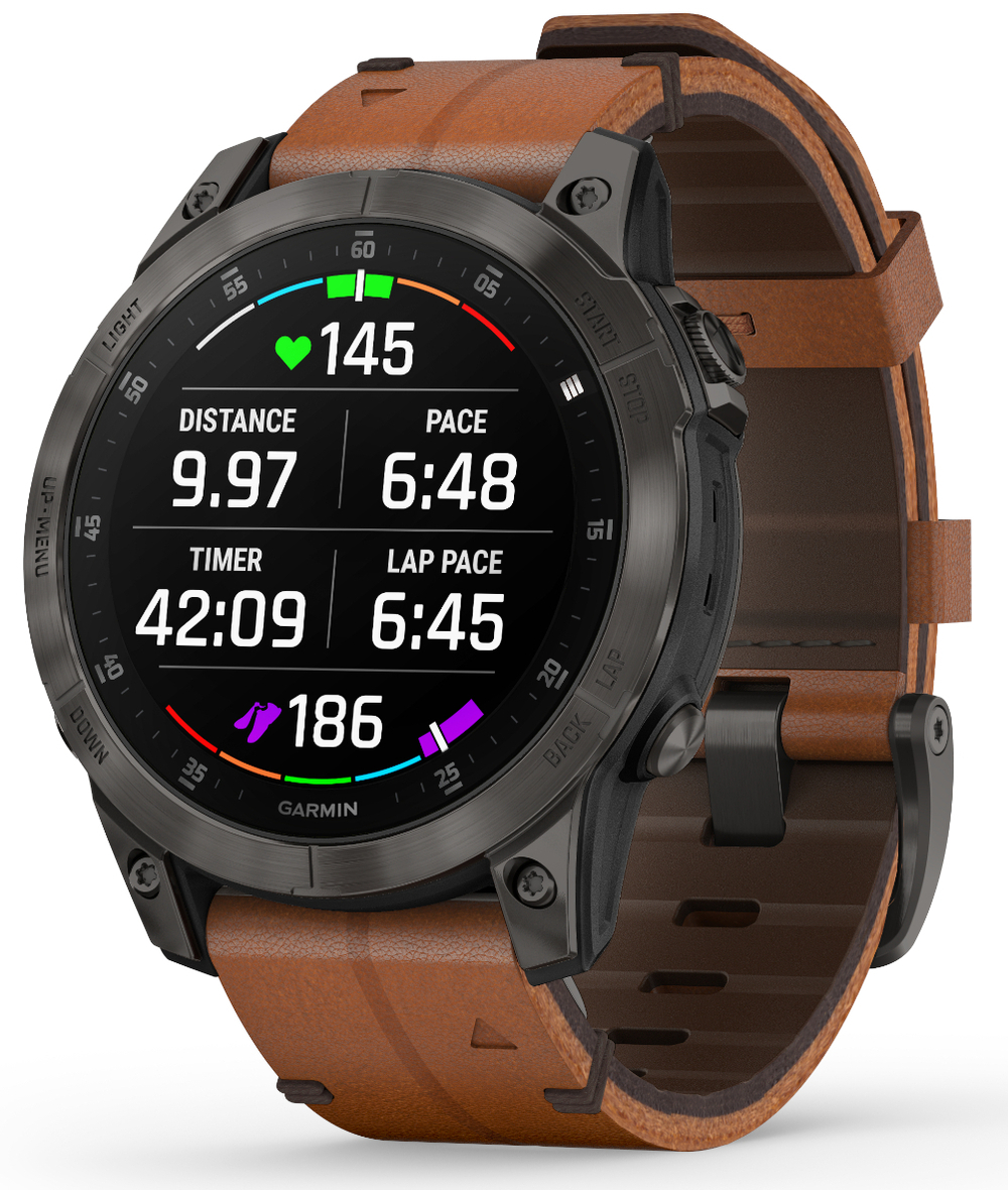 Умные часы Garmin Epix Gen 2 Black/Brown с Кожаным ремешком