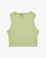 Топ One Two Ribbed White Jade