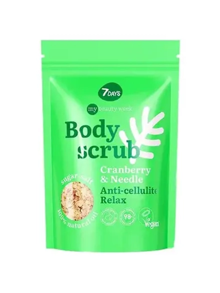 7 DAYS MY BEAUTY WEEK Скраб для тела сахарно-солевой релаксирующий CRANBERRY&NEEDLE