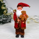 Дед Мороз - Лесовичок «Новый год у ворот» 45 см, Красный
