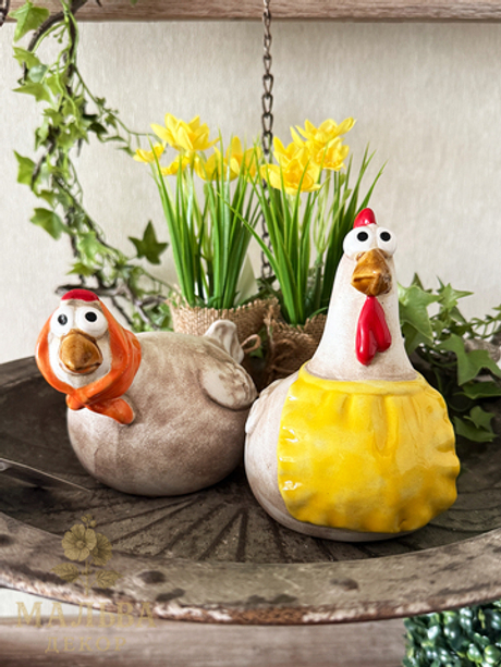 Фигурки для декора "Курица" 10,5x17xH12см 10,5x12xH15,5 см CAMPO Home & Garden