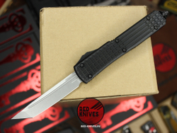 Нож Microtech Ultratech DELTA T/E A+++ - черная рукоять , клинок танто апокалиптик