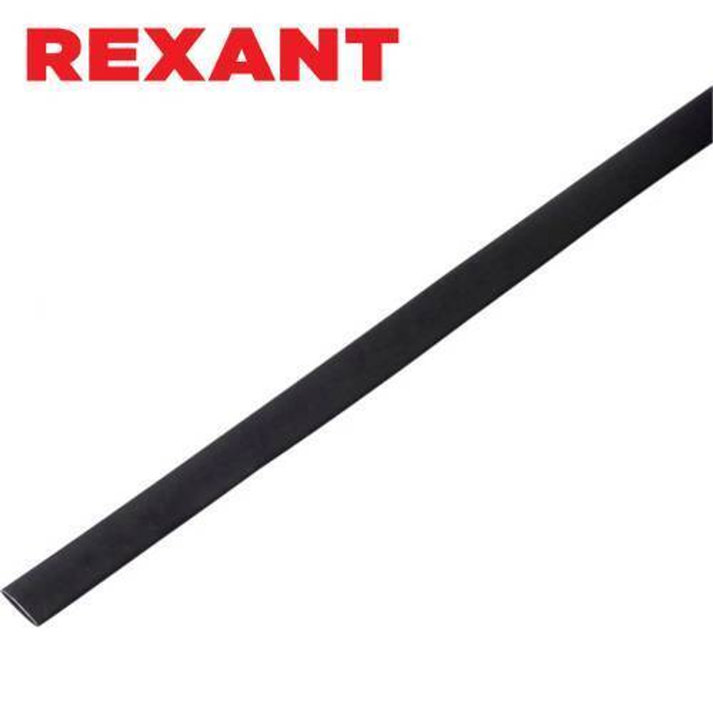 6,0/3,0 мм 1м термоусаживаемая трубка черная Rexant/20-6006